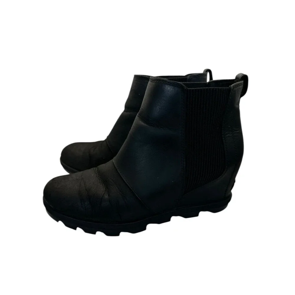 Sorel Joan of Arctic Wedge II Chelsea Boots Women’s 10.5 Black Waterproof NL3022